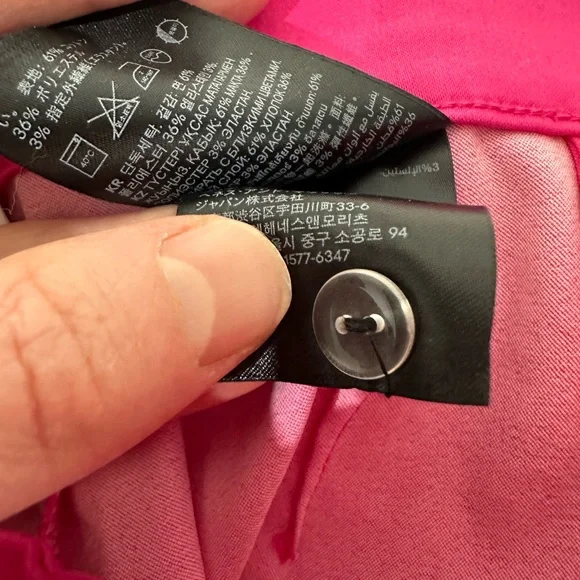 H&M tailored fuchsia pants size 8 no flaws - Picture 4 of 8